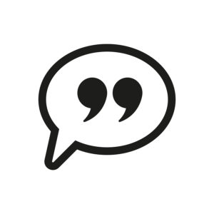 quotation mark speech bubble