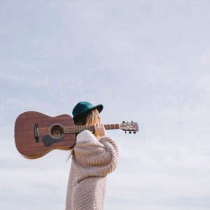 woman with guitar